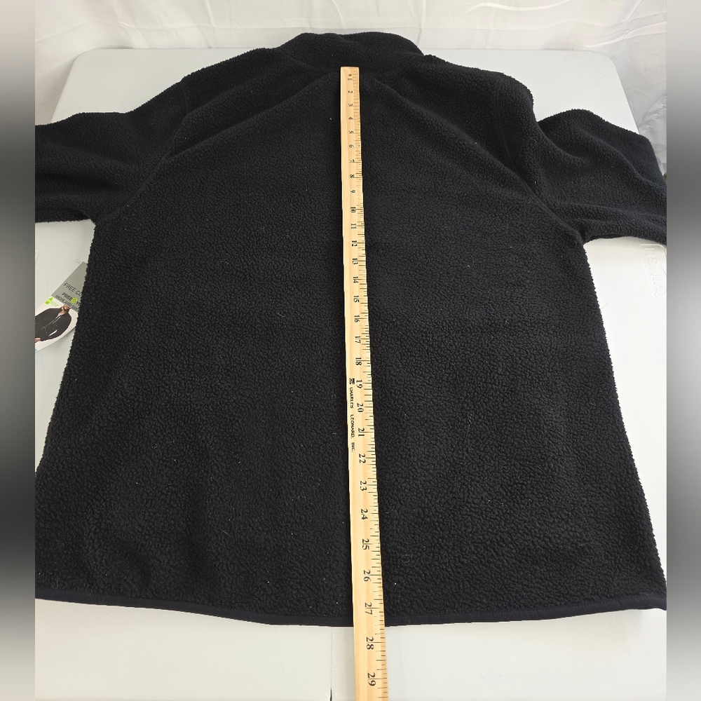 Free Country Black Fleece Zip-Up Jacket Size Large NWT AT-3236 - Picture 9 of 10